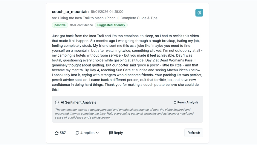 Sentiment Categorization & Sorting