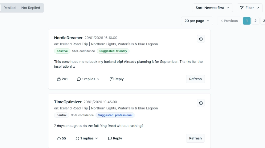 Unified Comment Inbox